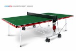 Теннисный стол для помещения Compact Expert Indoor green  proven quality 6042-21 - магазин СпортДоставка. Спортивные товары интернет магазин в Ульяновске 