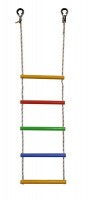 Детская веревочная лестница для ДСК 5 перекладин цвет радуга ЛВ5-3В - магазин СпортДоставка. Спортивные товары интернет магазин в Ульяновске 